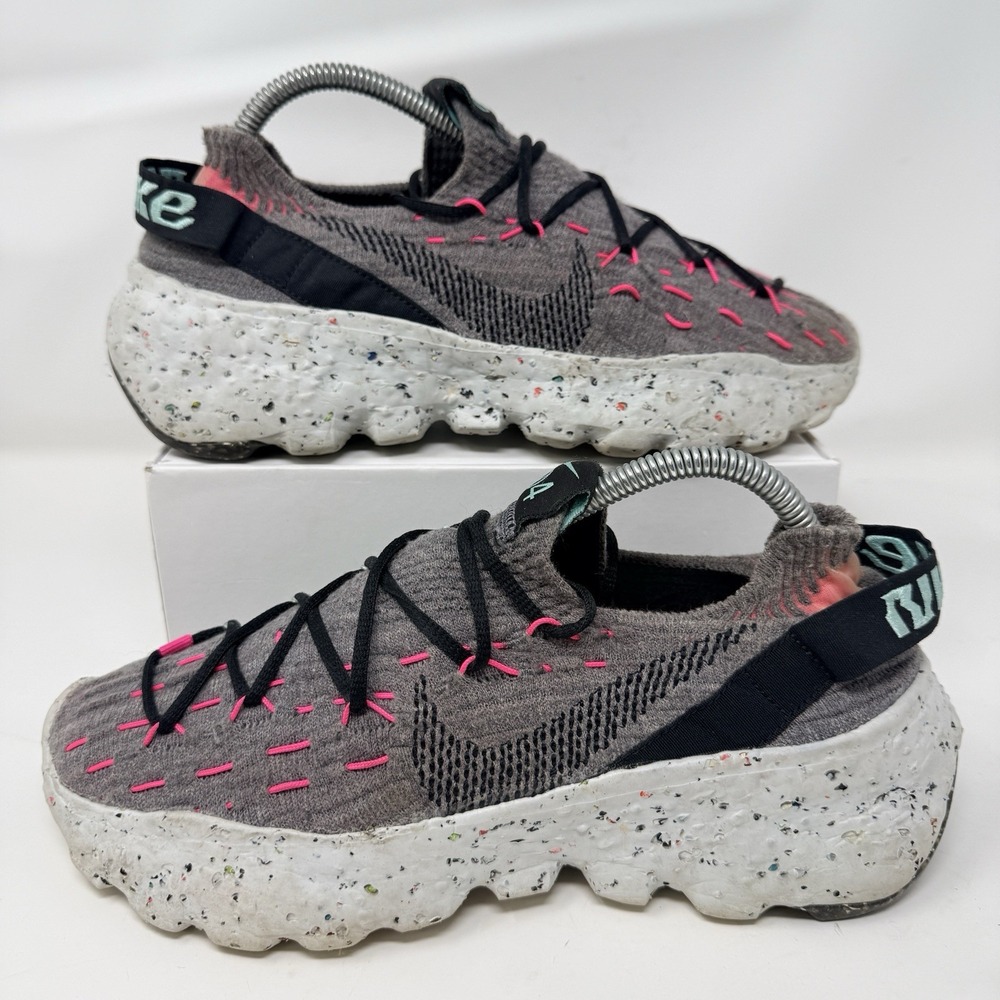 Nike Women's 8.5 Space Hippie 04 South Beach Grey Pink Running Shoes CD3476-003